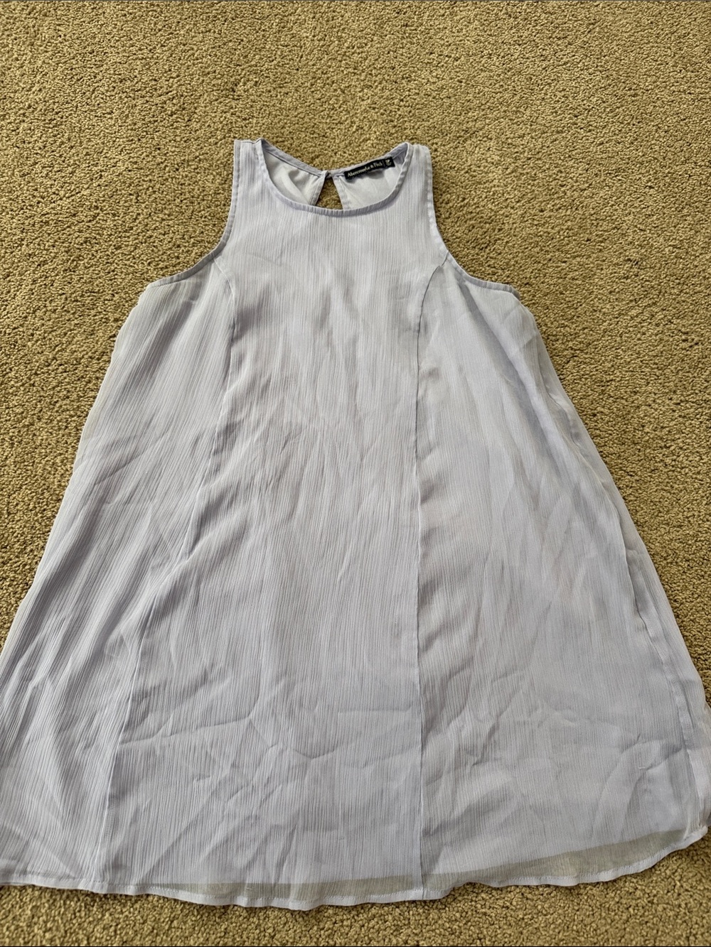 Light Lavender Sleeveless Swing Dress Abercrombie and Fitch small petite.